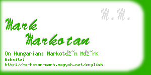 mark markotan business card